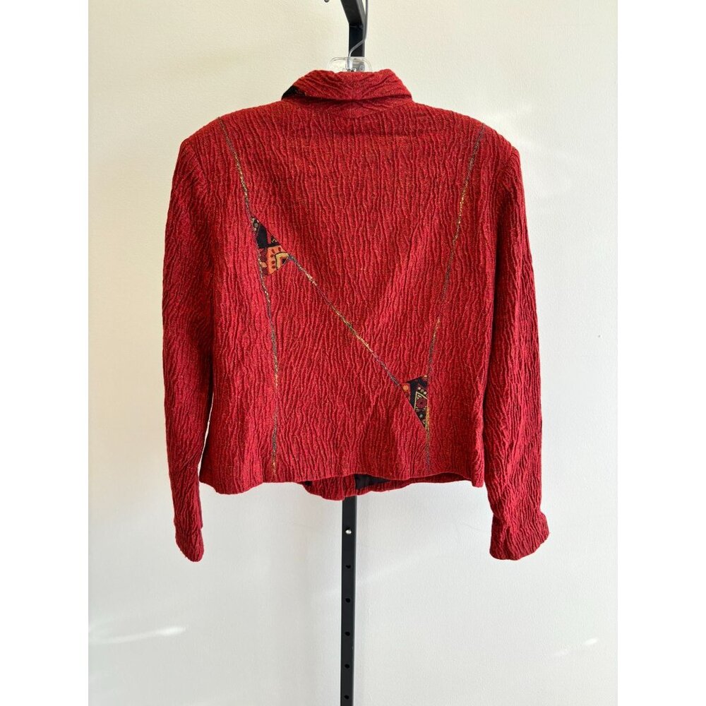 Canvasbacks Women's Brick Red Wool Blend Blazer S… - image 3